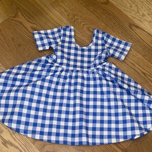 Poppy Kids Co Chic Blue and White Gingham Kids Dress